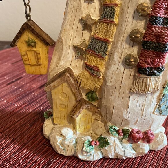 Lovable Snow Couple Holding a Birdhouse & Bird - Picture 8 of 11